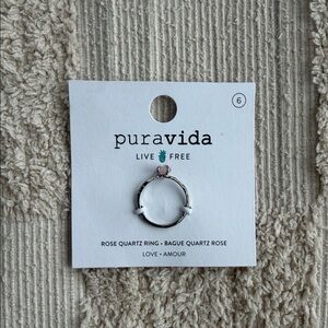 Pura Vida Pink Stone Silver Ring